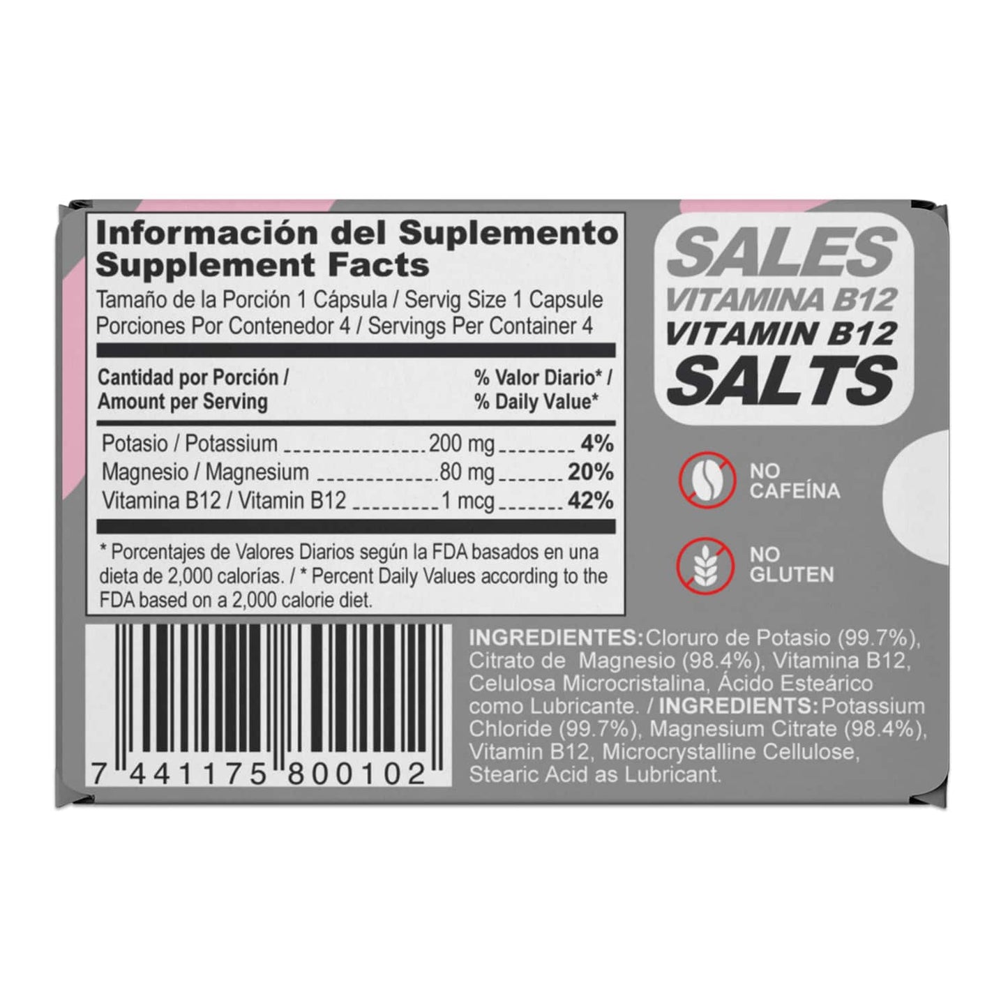 Pack Conquistadores: 8 Geles Energéticos Naturales | 10 Cápsulas de Mg y K | 4 Cápsulas de Mg, K y Vitamina B12