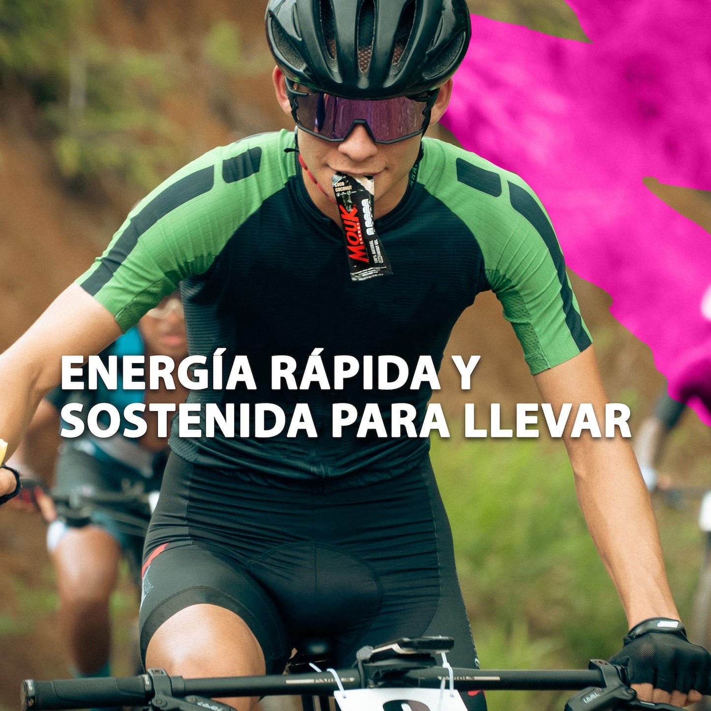 Gel Energético MOUK Sabor Pitahaya | Natural | No Cafeína | No Gluten