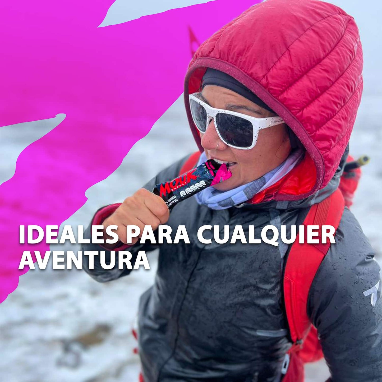 Gel Energético MOUK Sabor Pitahaya | Natural | No Cafeína | No Gluten