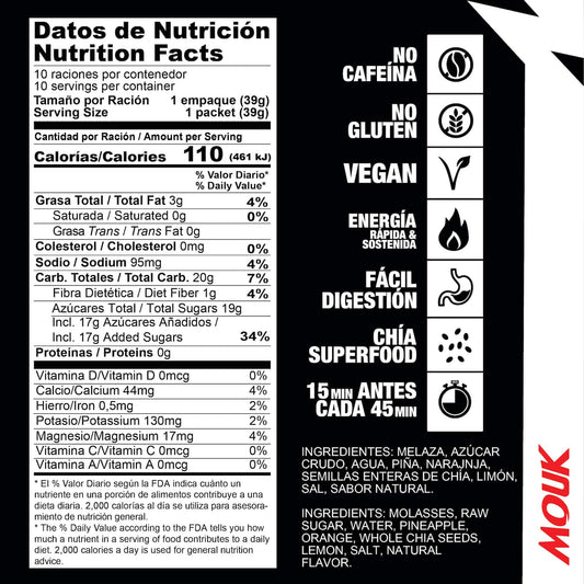 Pack Ultraman: 40 Geles Energéticos Sin Cafeína - Sabores Mixtos