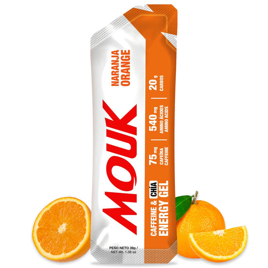 Gel Energético MOUK Sabor Naranja | 75mg Cafeína | No Gluten