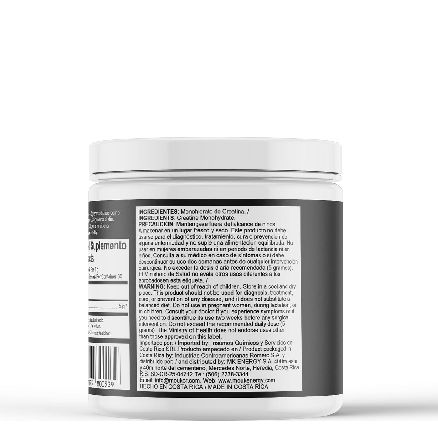 Monohidrato de Creatina Micronizada MOUK | 30 Servidas - 150g