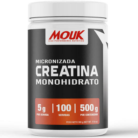 Monohidrato de Creatina Micronizada MOUK | 100 Servidas - 500g