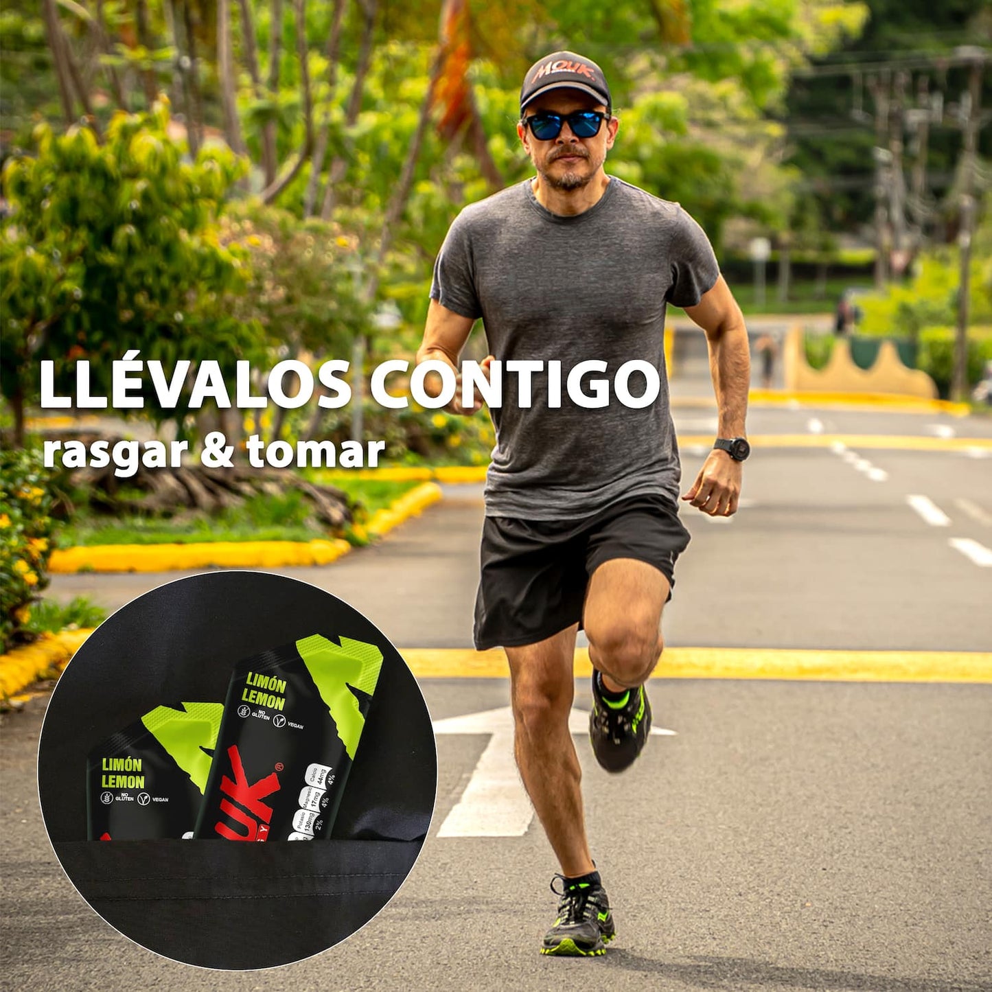 Gel Energético MOUK Sabor Limón 10 Pack | Natural | No Cafeína | No Gluten