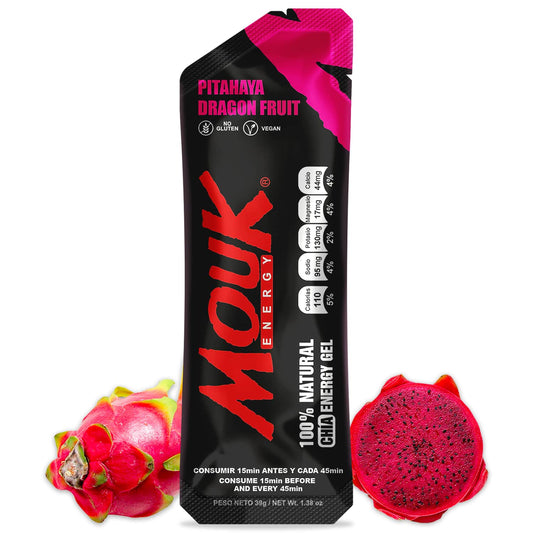 Gel Energético MOUK Sabor Pitahaya | Natural | No Cafeína | No Gluten