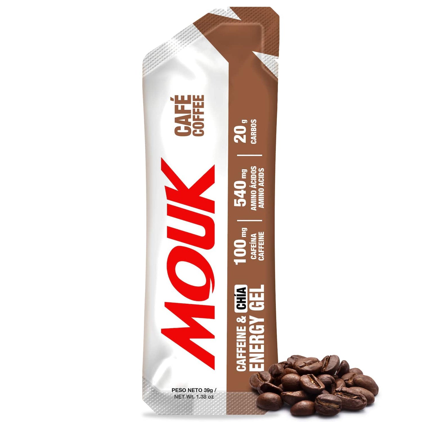 MOUK Coffee Flavor Energy Gel | 100mg Caffeine | Gluten Free 