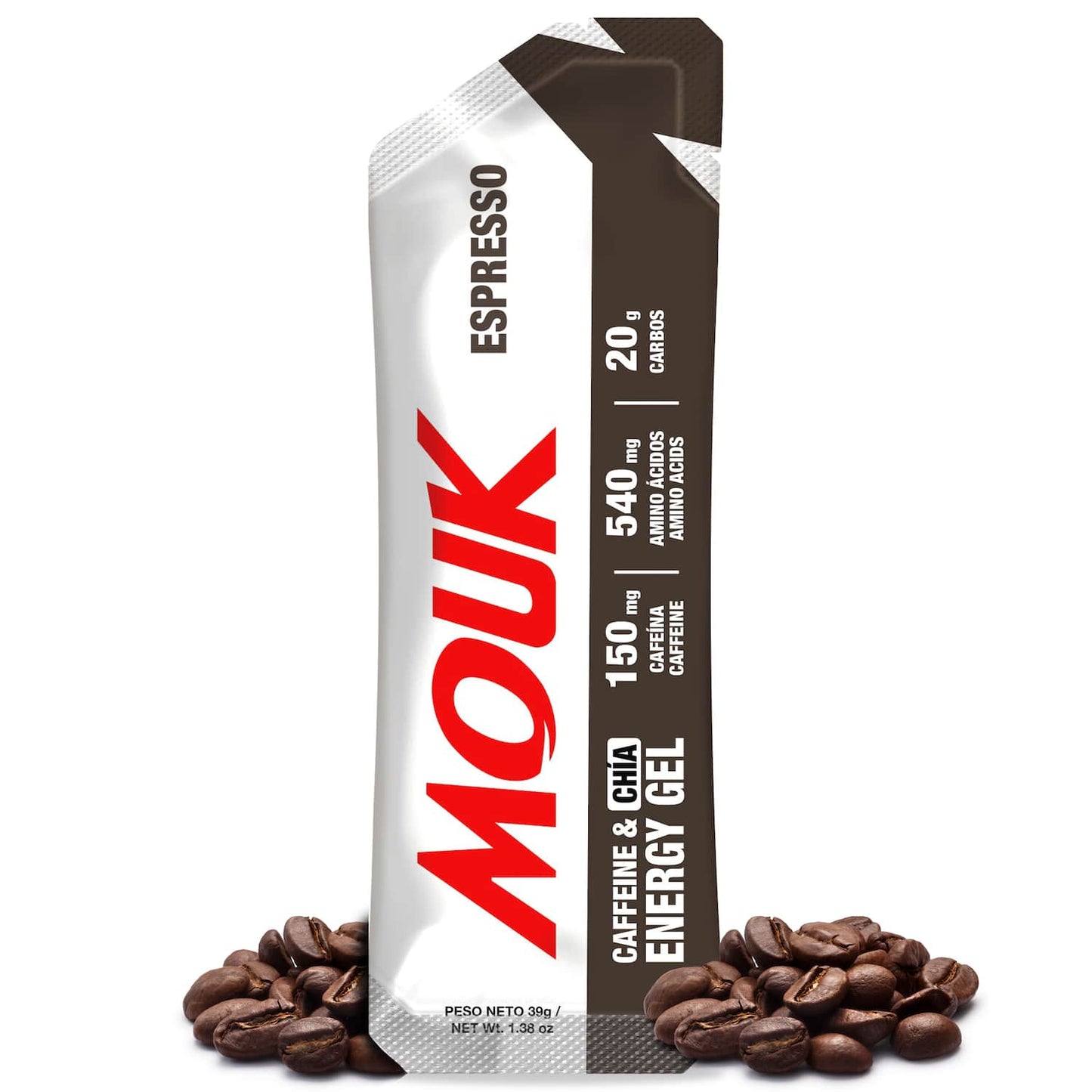 MOUK Espresso Flavor Energy Gel | 150mg Caffeine | Gluten Free 