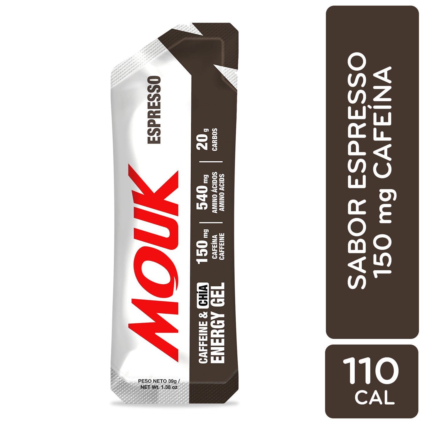 MOUK Espresso Flavor Energy Gel | 150mg Caffeine | Gluten Free 
