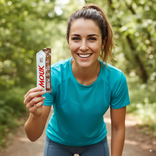 Gel Energético MOUK Sabor Coco 10 Pack | 75mg Cafeína | No Gluten